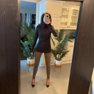 Black High  Neck Zip Up, Lululemon, Size 4